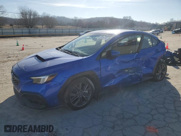 2024 Subaru WRX with VIN JF1VBAB66R9804762, listed as a Copart auction lot 43208755 with 7,561 mi miles and Salvage Title. Bid and sale history available at carsss.com. Image 1.