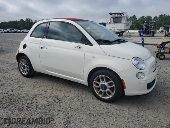 2013 FIAT 500 Pop with VIN 3C3CFFDR0DT514872, listed as a Copart auction lot 59517625 with 137,710 mi miles and Salvage title. Bid and sale history available at DreamBid. Image 4.