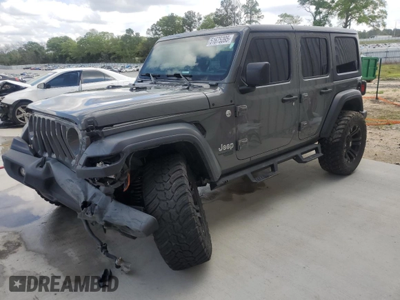 2020 Jeep Wrangler Unlimited Sport with VIN 1C4HJXDG6LW311546, listed as a Copart auction lot 51675395 with 27,679 mi miles and Salvage title. Bid and sale history available at DreamBid. Image 1.