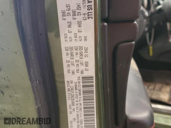 2019 Jeep Grand Cherokee Trailhawk with VIN 1C4RJFLG5KC810600, listed as a Copart auction lot 43541915 with 82,165 mi miles and Salvage title. Bid and sale history available at DreamBid. Image 13.