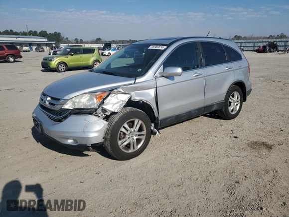 2011 Honda CR-V EX-L with VIN 5J6RE4H72BL064389, listed as a Copart auction lot 46989655 with 121,213 mi miles and Salvage Title. Bid and sale history available at carsss.com. Image 1.