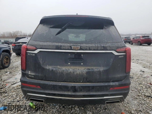2023 Cadillac XT6 AWD Premium Luxury with VIN 1GYKPDRS2PZ192974, listed as a Copart auction lot 46724945 with 29,455 mi miles and Salvage Title. Bid and sale history available at carsss.com. Image 6.