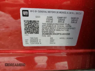 2023 Chevrolet Blazer LT с VIN 3GNKBCR43PS180059, выставлен на аукционе Copart как лот 51939655 с пробегом 15 036 миль миль и Списание • Salvage title. История ставок и продаж доступна на DreamBid. Изображение 13.