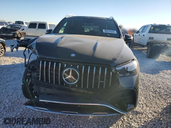 2024 Mercedes-Benz GLE 53 AMG with VIN 4JGFB6BB9RB159263, listed as a Copart auction lot 80244334 with 7,593 mi miles and Salvage title. Bid and sale history available at DreamBid. Image 5.