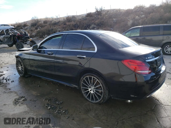 2015 Mercedes-Benz C-Class C 400 with VIN 55SWF6GB3FU016012, listed as a Copart auction lot 86436924 with 112,155 mi miles and Salvage Title. Bid and sale history available at carsss.com. Image 2.