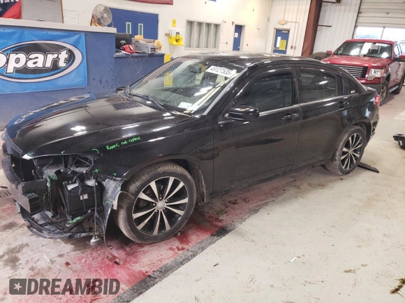 2012 Chrysler 200 S with VIN 1C3CCBHGXCN306300, listed as a Copart auction lot 49127535 with 127,738 mi miles and Salvage Title. Bid and sale history available at carsss.com. Image 1.