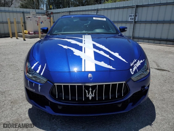 2019 Maserati Ghibli with VIN ZAM57XSA9K1322189, listed as a Copart auction lot 55374484 with 22,937 mi miles and Salvage Title. Bid and sale history available at carsss.com. Image 5.