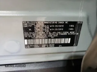 2023 Toyota RAV4 Adventure with VIN 2T3J1RFV8PW362575, listed as a Copart auction lot 43736115 with 36,402 mi miles and Salvage Title. Bid and sale history available at carsss.com. Image 13.