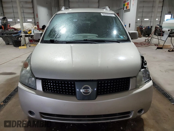 2005 Nissan Quest SL with VIN 5N1BV28U85N138422, listed as a Copart auction lot 82899984 with 0 mi miles and Salvage Title. Bid and sale history available at carsss.com. Image 5.