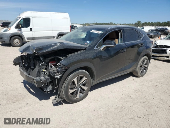 2021 Lexus NX with VIN JTJGARBZ6M2181513, listed as a Copart auction lot 48234735 with 55,971 mi miles and Salvage Title. Bid and sale history available at carsss.com. Image 1.