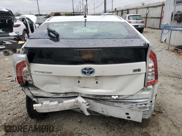 2014 Toyota Prius Four with VIN JTDKN3DU7E1841002, listed as a Copart auction lot 53757825 with Not provided miles and Salvage title. Bid and sale history available at DreamBid. Image 6.