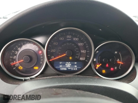 2010 Acura RL Technology with VIN JH4KB2F60AC001805, listed as a Copart auction lot 46323345 with 123,986 mi miles and Salvage Title. Bid and sale history available at DreamBid. Image 9.