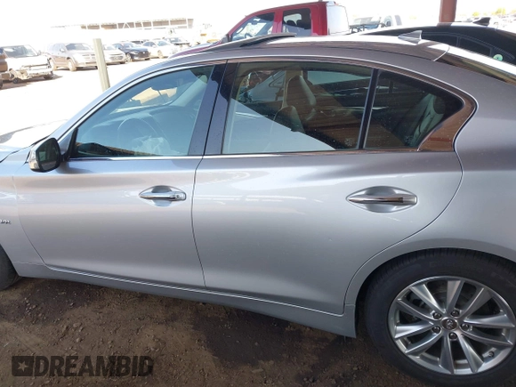 2017 Infiniti Q50 3.0t Premium with VIN JN1EV7AP4HM739763, listed as a IAAI auction lot 42011605 with 90,608 mi miles. Bid and sale history available at carsss.com. Image 13.