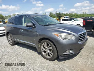 2015 Infiniti QX60 with VIN 5N1AL0MM5FC511649, listed as a Copart auction lot 54878025 with 158,232 mi miles and Salvage title. Bid and sale history available at DreamBid. Image 4.