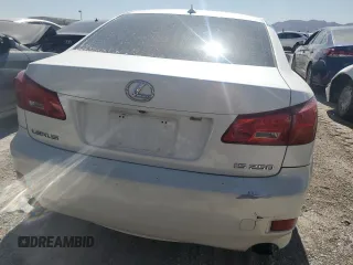 2008 Lexus IS 250 with VIN JTHBK26298508225, listed as a Copart auction lot 60341785 with 257,504 mi miles and Salvage title. Bid and sale history available at DreamBid. Image 6.