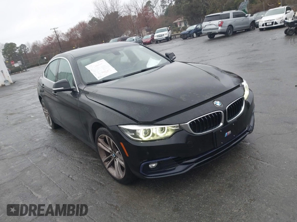 2019 BMW 4 Series 430i xDrive with VIN WBA4J3C56KBL06602, listed as a IAAI auction lot 41734467 with 225,041 mi miles. Bid and sale history available at carsss.com. Image 1.