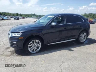 2018 Audi Q5 Premium Plus with VIN WA1BNAFY6J2164639, listed as a Copart auction lot 61392385 with 58,495 mi miles and Salvage title. Bid and sale history available at DreamBid. Image 1.