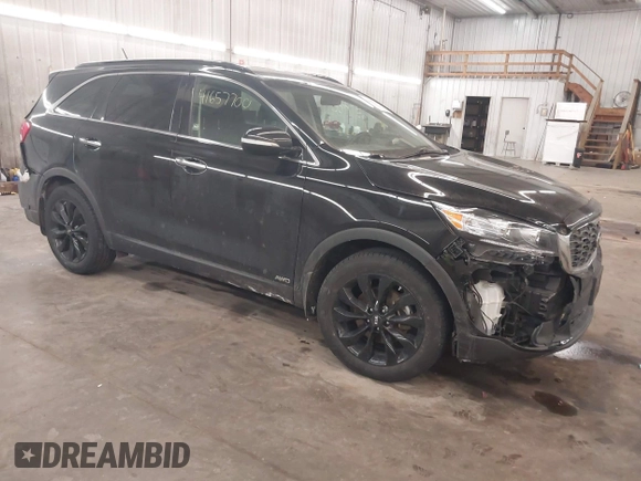 2019 Kia Sorento LX z VIN 5XYPGDA56KG591184, wystawiony jako IAAI lot #41657700 z przebiegiem 82 726 mil mil oraz . Historia ofert i sprzedaży dostępna na DreamBid. Obrazek 1.
