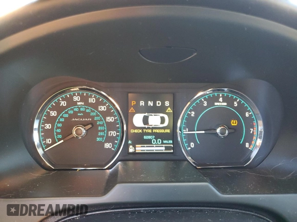 2015 Jaguar XF V6 Portfolio with VIN SAJWA0F7XF8U51105, listed as a Copart auction lot 82865814 with 62,807 mi miles and Salvage Title. Bid and sale history available at carsss.com. Image 9.