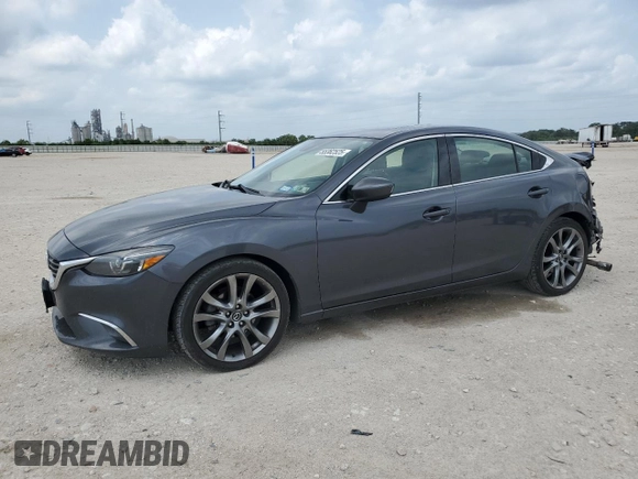 2016 Mazda 6 i Grand Touring с VIN JM1GJ1W50G1477892, выставлен на аукционе Copart как лот 55362525 с пробегом 80 806 миль миль и Списание • Salvage title. История ставок и продаж доступна на DreamBid. Изображение 1.