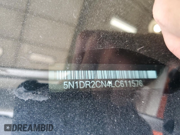 2020 Nissan Pathfinder SL with VIN 5N1DR2CN4LC611576, listed as a Copart auction lot 60475765 with Not provided miles and Salvage title. Bid and sale history available at DreamBid. Image 13.
