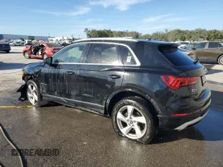 2022 Audi Q3 Premium with VIN WA1AUCF32N1001495, listed as a Copart auction lot 83381104 with 24,682 mi miles and Salvage Title. Bid and sale history available at carsss.com. Image 2.