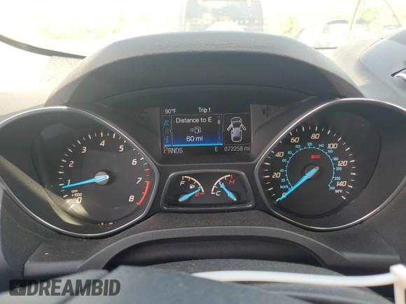 2013 Ford Escape Titanium with VIN 1FMCU0J98DUC67136, listed as a Copart auction lot 57967495 with 72,258 mi miles and Salvage title. Bid and sale history available at DreamBid. Image 9.