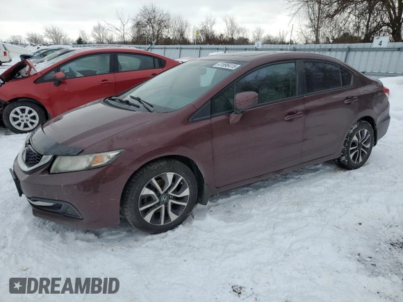 2014 Honda Civic LX z VIN 2HGFB2F50EH041784, wystawiony jako Copart lot #41696415 z przebiegiem 206 045 mil mil oraz Szkoda całkowita • Salvage title. Historia ofert i sprzedaży dostępna na DreamBid. Obrazek 1.