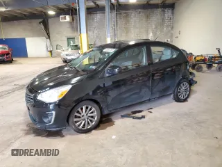 2018 Mitsubishi Mirage SE z VIN ML32F4FJ2JHF14942, wystawiony jako Copart lot #50558765 z przebiegiem Nie podano mil oraz Szkoda całkowita • Salvage title. Historia ofert i sprzedaży dostępna na DreamBid. Obrazek 1.