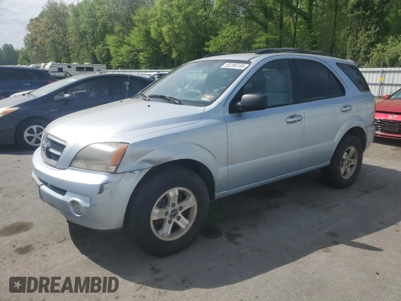 2005 Kia Sorento LX with VIN KNDJC733955478664, listed as a Copart auction lot 55295185 with 61,058 mi miles and Clean Title. Bid and sale history available at DreamBid. Image 1.