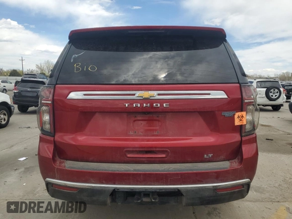 2022 Chevrolet Tahoe LT z VIN 1GNSCNKD8NR107255, wystawiony jako Copart lot #49085035 z przebiegiem Nie podano mil oraz Szkoda całkowita • Salvage title. Historia ofert i sprzedaży dostępna na DreamBid. Obrazek 6.