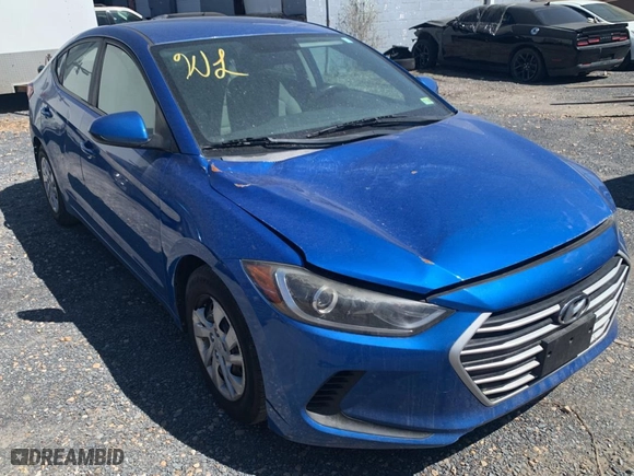 2017 Hyundai Elantra SE with VIN KMHD74LF1HU400721, listed as a Copart auction lot 51111535 with 196,480 mi miles and Salvage Title. Bid and sale history available at carsss.com. Image 1.