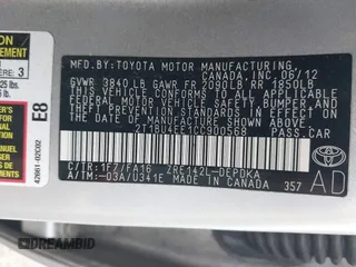 2012 Toyota Corolla L with VIN 2T1BU4EE1CC900568, listed as a IAAI auction lot 41949927 with 167,329 mi miles. Bid and sale history available at carsss.com. Image 9.