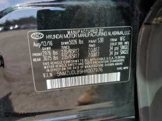 2017 Hyundai Santa Fe Sport 2.4L with VIN 5NMZUDLB9HH007976, listed as a Copart auction lot 53171395 with 93,085 mi miles and Clean Title. Bid and sale history available at carsss.com. Image 13.