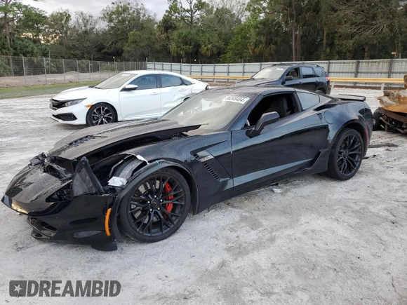 2019 Chevrolet Corvette Z06 2LZ with VIN 1G1YS2D69K5600067, listed as a Copart auction lot 86349484 with 58,295 mi miles and Salvage Title. Bid and sale history available at carsss.com. Image 1.