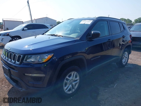 2018 Jeep Compass Sport with VIN 3C4NJDAB8JT143518, listed as a IAAI auction lot 42465162 with 183,632 mi miles and . Bid and sale history available at DreamBid. Image 17.