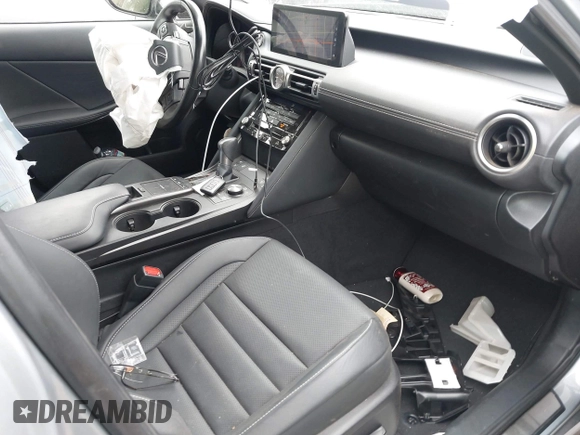 2021 Lexus IS 350 F Sport with VIN JTHGZ1B25M5045922, listed as a IAAI auction lot 42171239 with 43,539 mi miles and . Bid and sale history available at DreamBid. Image 5.
