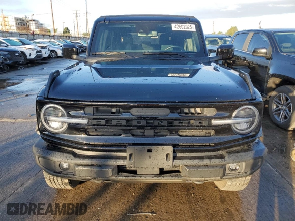 2023 Ford Bronco with VIN 1FMDE5BH9PLB30737, listed as a Copart auction lot 42602925 with 19,386 mi miles and Salvage Title. Bid and sale history available at DreamBid. Image 5.