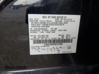 2019 Lincoln MKT with VIN 2LMHJ5NKXKBL02985, listed as a Copart auction lot 80615654 with 112,112 mi miles and Salvage Title. Bid and sale history available at DreamBid. Image 15.
