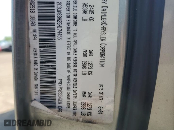 2005 Chrysler 300 C z VIN 2C3JA63H25H174455, wystawiony jako Copart lot #57106275 z przebiegiem 115 226 mil mil oraz Szkoda całkowita • Salvage title. Historia ofert i sprzedaży dostępna na DreamBid. Obrazek 12.
