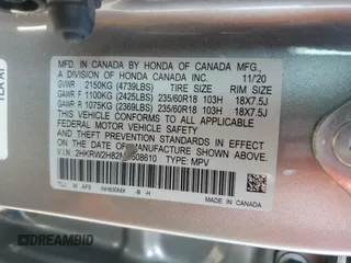2021 Honda CR-V EX-L z VIN 2HKRW2H82MH608610, wystawiony jako Copart lot #58497625 z przebiegiem 62 387 mil mil oraz Szkoda całkowita • Salvage title. Historia ofert i sprzedaży dostępna na DreamBid. Obrazek 13.