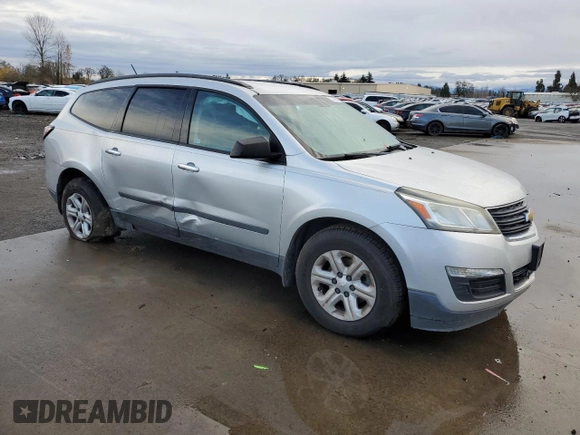 2013 Chevrolet Traverse LS with VIN 1GNKVFKD0DJ196025, listed as a Copart auction lot 82359024 with 121,414 mi miles and Salvage Title. Bid and sale history available at DreamBid. Image 4.
