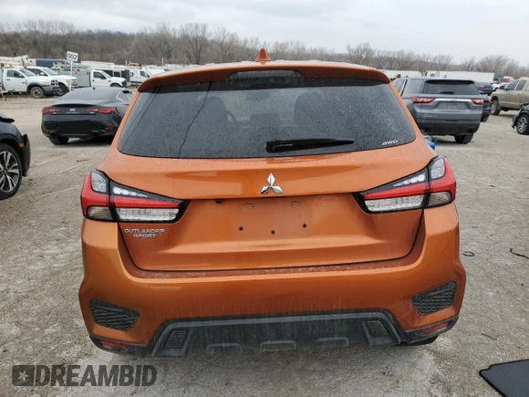 2020 Mitsubishi Outlander ES with VIN JA4AR3AU8LU023191, listed as a Copart auction lot 49803675 with Not provided miles and Salvage title. Bid and sale history available at DreamBid. Image 6.
