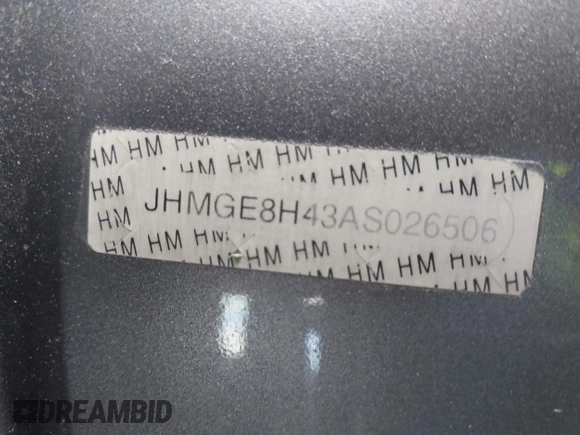 2010 Honda Fit Sport с VIN JHMGE8H43AS026506, выставлен на аукционе IAAI как лот 42393484 с пробегом 270 599 миль миль и . История ставок и продаж доступна на DreamBid. Изображение 9.