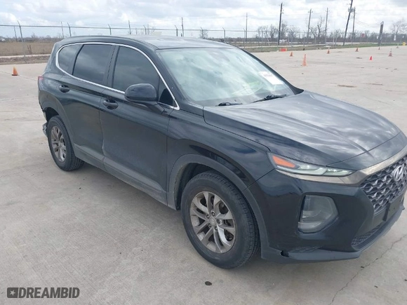 2019 Hyundai Santa Fe SE with VIN 5NMS23AD1KH074388, listed as a IAAI auction lot 41539007 with 123,570 mi miles. Bid and sale history available at carsss.com. Image 1.