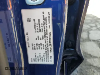 2025 Tesla Model 3 Long Range with VIN 5YJ3E1EB1SF950242, listed as a Copart auction lot 55609035 with 1,344 mi miles and Salvage title. Bid and sale history available at DreamBid. Image 13.
