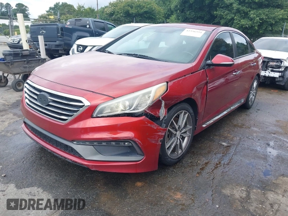 2015 Hyundai Sonata Sport z VIN 5NPE34AB6FH231128, wystawiony jako IAAI lot #42356554 z przebiegiem 177 296 mil mil oraz . Historia ofert i sprzedaży dostępna na DreamBid. Obrazek 6.