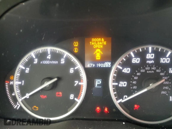 2013 Acura RDX with VIN 5J8TB3H36DL016975, listed as a Copart auction lot 41683745 with 190,283 mi miles and Salvage title. Bid and sale history available at DreamBid. Image 9.