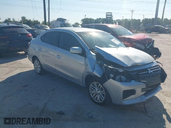 2022 Mitsubishi Mirage ES z VIN ML32FUFJXNHF02043, wystawiony jako IAAI lot #41898586 z przebiegiem 52 047 mil mil oraz . Historia ofert i sprzedaży dostępna na DreamBid. Obrazek 1.