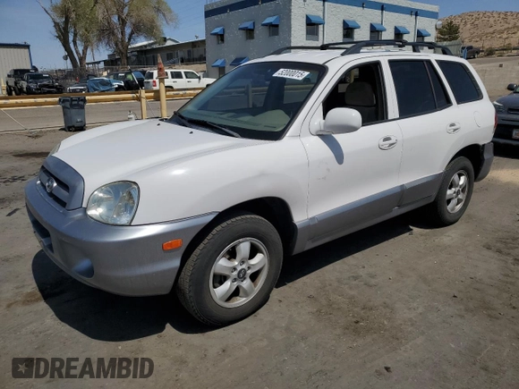 2005 Hyundai Santa Fe GLS with VIN KM8SC13DX5U906172, listed as a Copart auction lot 52000015 with 125,413 mi miles and Salvage Title. Bid and sale history available at carsss.com. Image 1.
